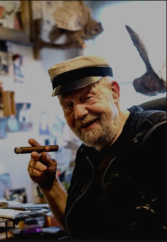 Juris Jurjāns in his studio
